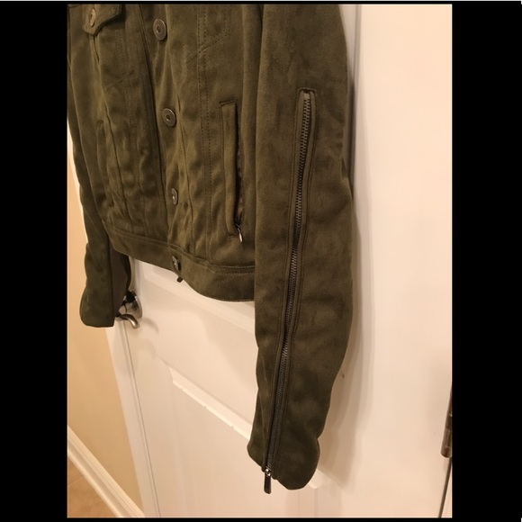 BCBGMaxAzria Cropped green jacket - Picture 5 of 7